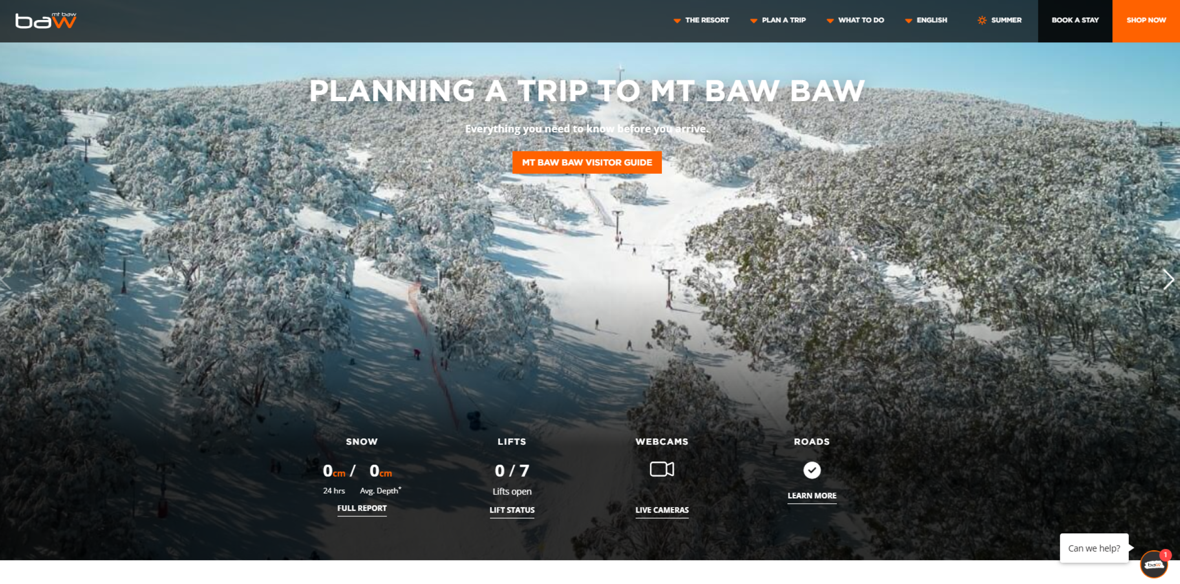 Mt Baw Baw website