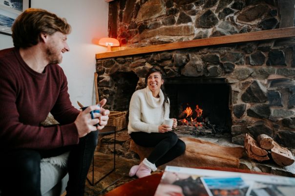 couple enjoying property at Mt Hotham