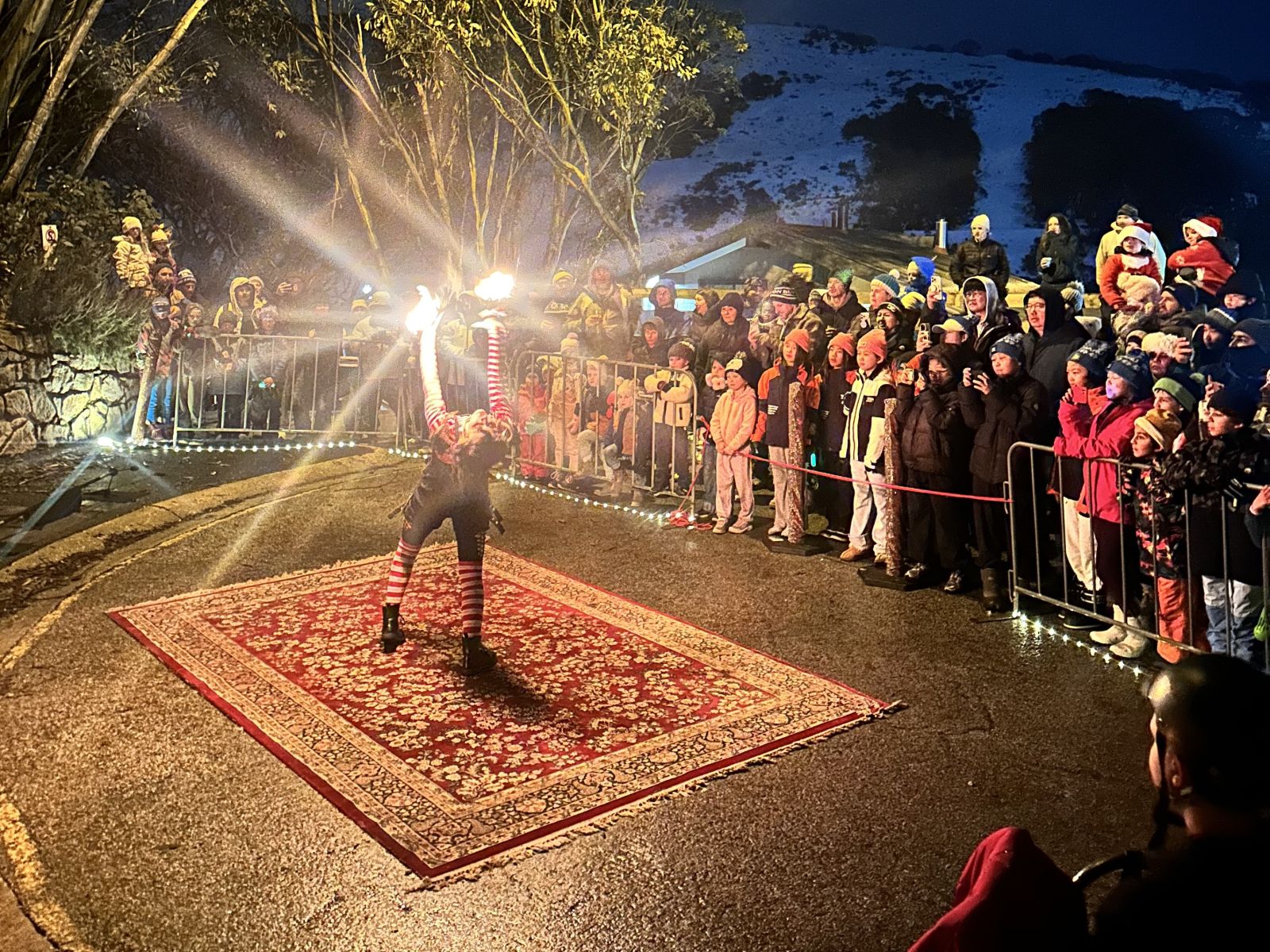 Falls Creek fire twirling elves