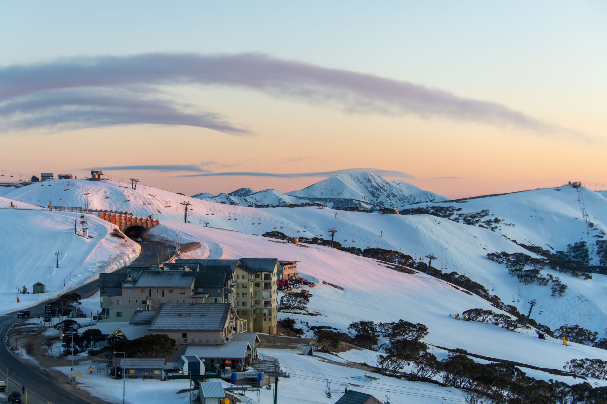 Mt Hotham Village Sunset  