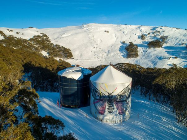 Falls Creek 'Big Fella' water tank artwork
