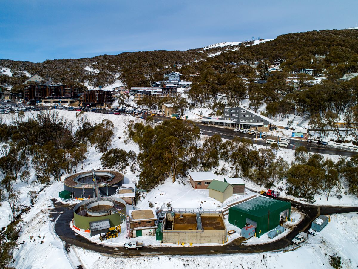 Falls Creek water treatment plant in winter
